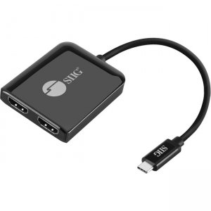 SIIG 1x2 USB-C to HDMI 4K60 MST Hub Splitter CE-DP0T11-S1