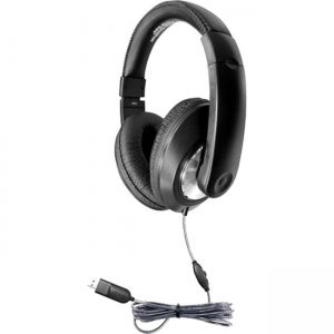 Hamilton Buhl Smart-Trek Deluxe Stereo Headphone With In-Line Volume Control And USB Plug ST1BKU