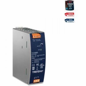 TRENDnet 150W 52V DC 2.89A AC to DC DIN-Rail Power Supply with PFC Function TI-S15052