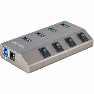 StarTech.com 4-Port USB 3.2 Gen 1 (5Gbps) Hub with On/Off Port Switches 5G4AIBS-USB-HUB-NA
