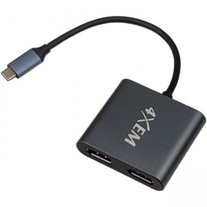 4XEM 2-Port USB-C to DisplayPort 4K MST Multi-Monitor Hub 4XMST10