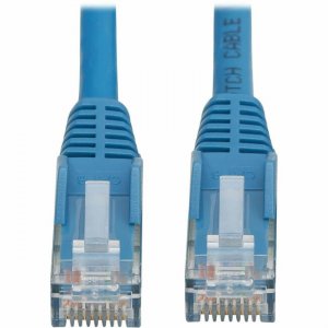 Tripp Lite Cat6 Gigabit Snagless Molded UTP Ethernet Cable (RJ45 M/M), PoE, LSZH, Blue, 1 m N201L-01M-BL
