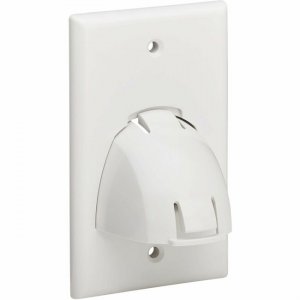 Tripp Lite Single-Gang Up-or Down-Angle Bulk Cable Wall Plate, White, TAA N042-BC1-WH