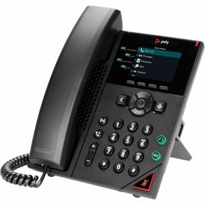 Poly 4-Line IP Phone and PoE-Enabled with Power Supply 89B66AA#ABA VVX 250