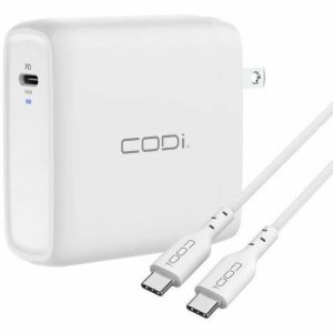 Codi 100W Wall USB-C Charger with USB2.0 EPR Braided Cable A01118