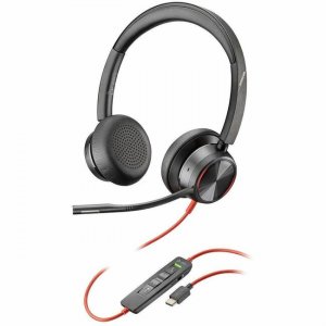 Poly Blackwire Stereo Microsoft Teams Certified USB-C Headset + USB-C/A Adapter 8X225AA 8225