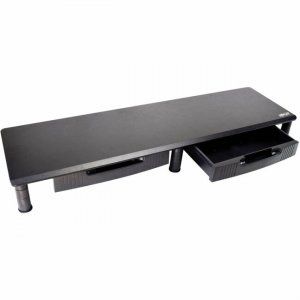Tripp Lite by Eaton Extra-Wide Dual-Monitor Riser with Storage Drawers, 39 x 11 in., Black, TAA MR4011DTAA