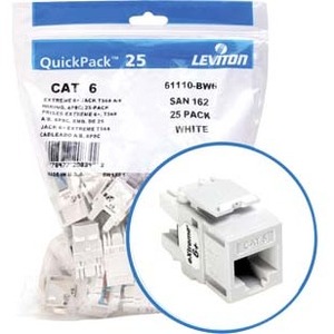 Leviton eXtreme 6+ Component-Rated Keystone Jack 61110-BW6