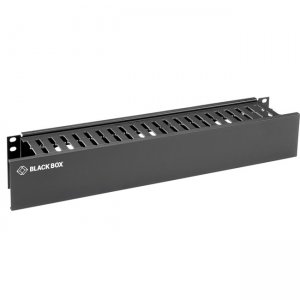 Black Box Horizontal IT Rackmount Cable Manager - 2U, 19" , Single-Sided, Black RMT102A-R4