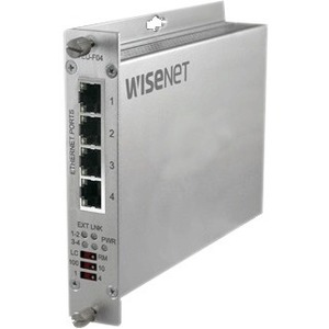Wisenet 4 Channel Ethernet over Coax Extender With Pass-Through PoE TEC-F04
