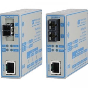 Omnitron Systems Gigabit Ethernet Copper to Fiber Media Converter 4376-2