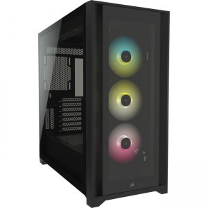 Corsair iCUE 5000X RGB Tempered Glass Mid-Tower ATX PC Smart Case - Black CC-9011212-WW