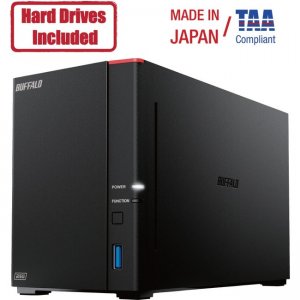 Buffalo LinkStatoin SoHo 8TB Hard Drives Included (2 x 4TB, 2 Bay) LS720D0802B 720DB