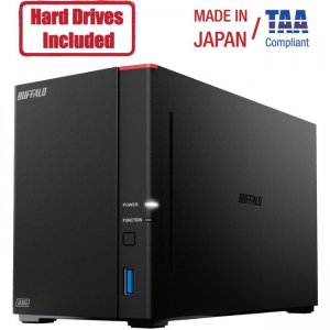 Buffalo LinkStation 4TB Hard Drives Included (2 x 2TB, 2 Bay) LS720D0402 720D