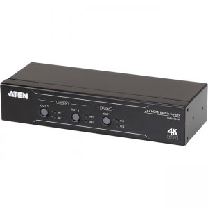 Aten 2 x 2 True 4K HDMI Matrix Switch with Audio De-Embedder VM0202HB