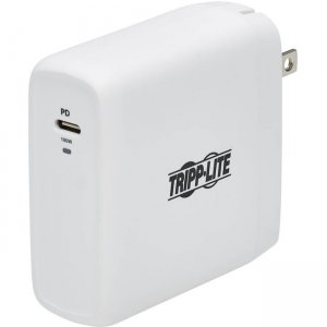 Tripp Lite by Eaton Compact 1-Port USB-C Wall Charger - GaN Technology, 100W PD3.0 Charging, White U280-W01