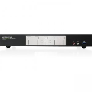 Iogear 4-Port 4K Dual View KVMP Switch with HDMI Connection, USB 3.0 Hub and Audio GCS1944H