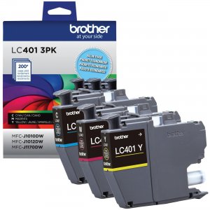Brother LC4013PK 3-Pack Color Ink Cartridges LC4013PKS BRTLC4013PKS