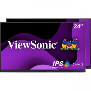 Viewsonic 24" Dual Pack Head-Only 1080p IPS Docking Monitors with USB C VG2455_56A_H2
