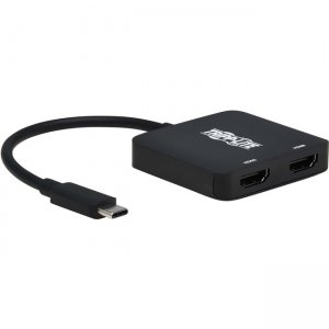 Tripp Lite by Eaton USB-C Adapter, Dual Display, Black U444-2H-MST4K6