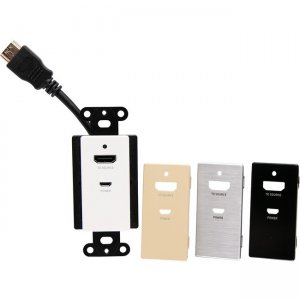C2G HDMI Inline Extender Decorative Wall Plate w/ Interchangeable Covers C2G42395