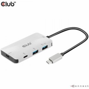 Club 3D USB Type-C PD Charging Hub to 2x Type-C 10G Ports and 2x USB Type-A 10G