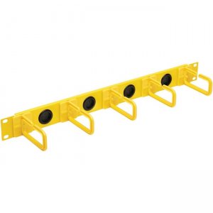 Tripp Lite by Eaton Horizontal Cable Manager - Flexible Rings, Yellow, 1U SRCABLERING1UFC