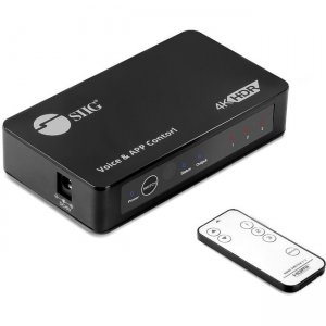 SIIG 3x1 HDMI Switch with IR & Voice APP Control CE-H27211-S1