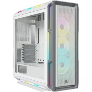 Corsair iCUE RGB Tempered Glass Mid-Tower ATX PC Case - White CC-9011231-WW 5000T