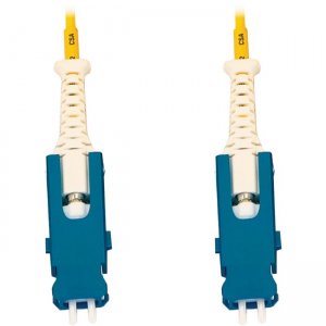 Tripp Lite by Eaton 400G Singlemode 9/125 OS2 Fiber Cable, Yellow, 2 m (6.6 ft.) N383S-02M