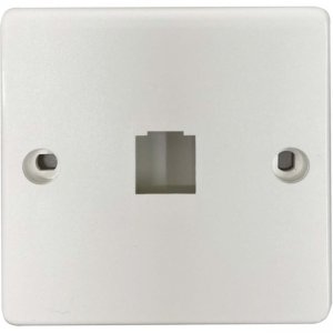 Tripp Lite by Eaton 1-Port French-Style Wall Plate, White, TAA N042F-W01