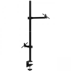 CTA Digital Clamp Pole with 2 Adjustable VESA Plates Mounts ADD-PVM2