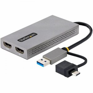 StarTech.com USB-A/USB-C to Dual HDMI Adapter 107B-USB-HDMI