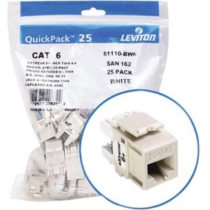 Leviton eXtreme 6+ Component-Rated Keystone Jack 61110-BT6