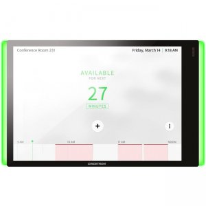Crestron 7 in. Room Scheduling Touch Screen, Black Smooth, with Light Bar 6511517 TSS-770-B-S-LB