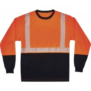 GloWear Type R Class 2 Front Long Sleeve T-Shirt 22683 EGO22683 8281BK