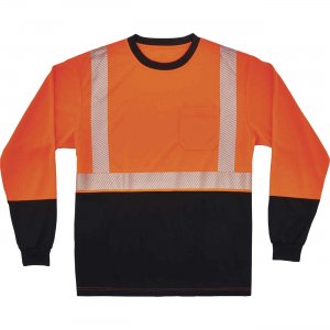 GloWear Type R Class 2 Front Long Sleeve T-Shirt 22685 EGO22685 8281BK