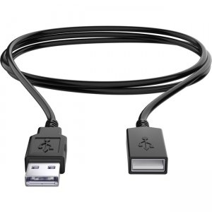 CTA Digital 6-Foot Male to Female USB 2.0 Cable (Black) ADD-USBB