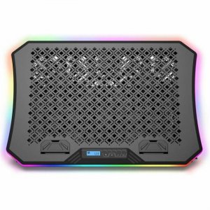Aluratek Ergonomic USB Laptop Cooling Pad with RGB Lights ACPRGB01F