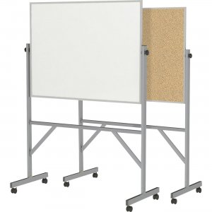 Ghent Reversible Cork Bulletin Board/ Non-Magnetic Whiteboard with Aluminum Frame ARMK34 GHEARMK34