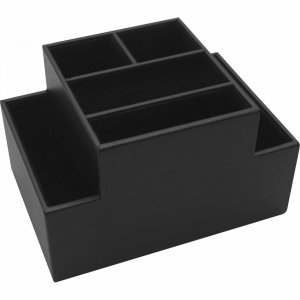 Dacasso Black Leather Desk Supply Organizer A1048 DACA1048