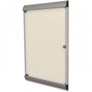Ghent Silhouette Enclosed with 185 Ivory Vinyl Tackboard SILH20412 GHESILH20412