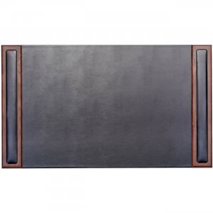 Dacasso Walnut & Leather Side-Rail Desk Pad P8401 DACP8401