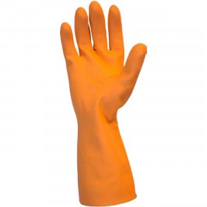 Safety Zone Orange Neoprene Latex Blend Flock Lined Latex Gloves GRFO-XL-1SF SZNGRFOXL1SF