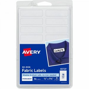 Avery No-Iron Fabric Labels 40720 AVE40720