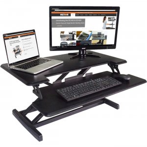 Victor High Rise Height Adjustable Compact Standing Desk with Keyboard Tray DCX610 VCTDCX610