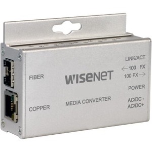 Wisenet Mini 1000M Multi-Rate Media Converter with PoE+ Output TMC-FSFPPOE30M