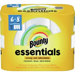 Bounty Essentials Select-A-Size Paper Towels - 6 Big Rolls = 8 Regular 74651 PGC74651
