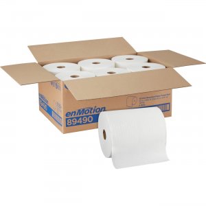 enMotion Paper Towel Rolls, 10" x 800', 40% Recycled, White, Pack Of 6 Rolls 89490 GPC89490