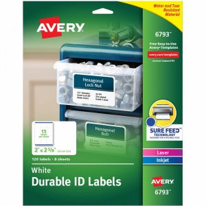 Avery Permanent Durable ID Labels with Sure Feed(R) Technology 06793 AVE06793